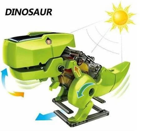 Kit Robótica Dinossauro 3 em 1 com Energia Solar - Diversão Garantida