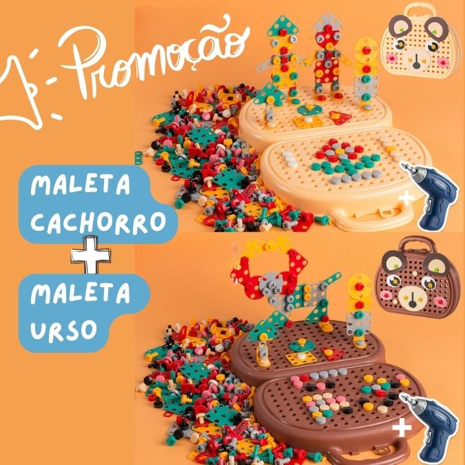 Maleta Criativa Montessori - Cachorro e Urso