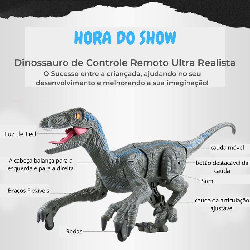 Velociraptor de Controle Remoto - Ultra realista