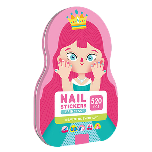 Adesivos Fofos para Unhas - 520 unidades - As Princesas com unhas preciosas