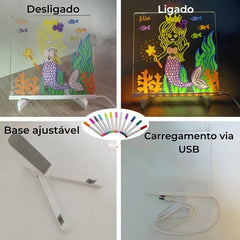 Quadro de Desenhos LED - Brinde + Frete Grátis!