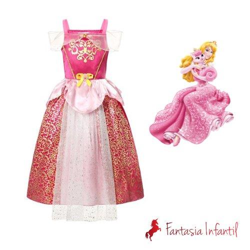 Aurora - Bela Adormecida Luxo - Fantasia Infantil - Princesas