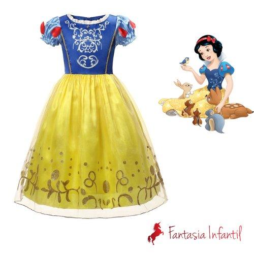 Branca de Neve Luxo - Fantasia Infantil - Princesas