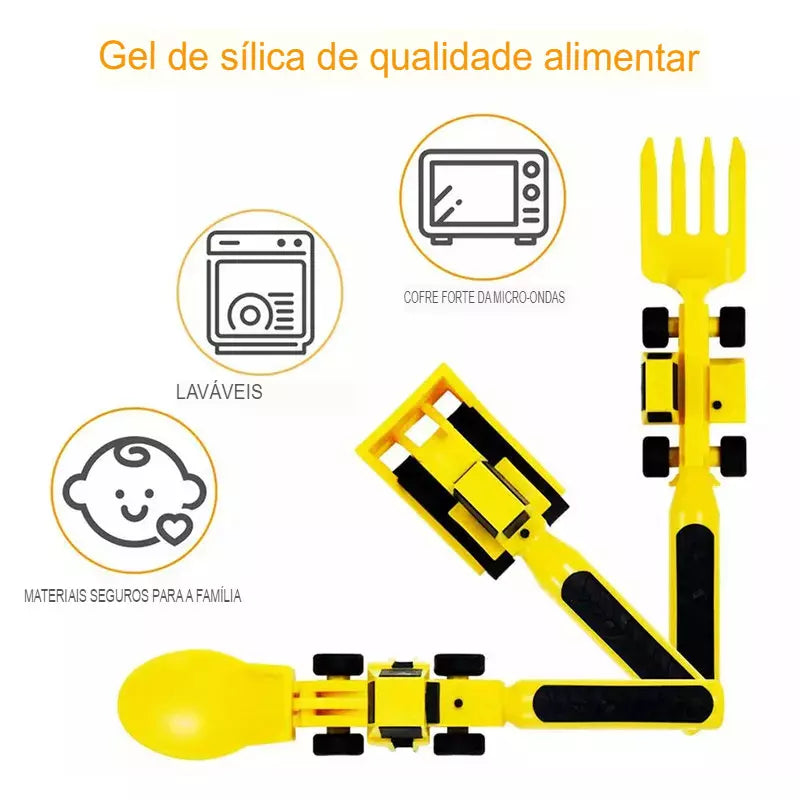 Conjunto Refeição Criativa - Pratos e talheres sensoriais para crianças