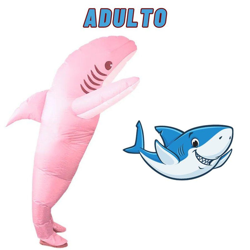 Fantasia Inflável Tubarão Baby Shark - Adulto