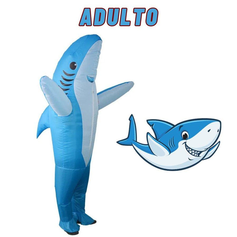 Fantasia Inflável Tubarão Baby Shark - Adulto