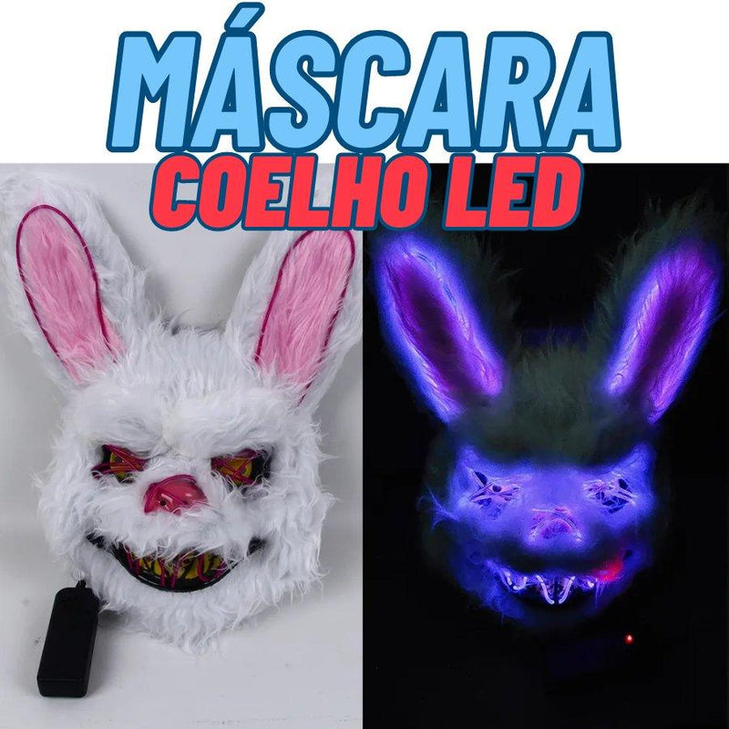 Mascara Coelho Led - Terror Halloween