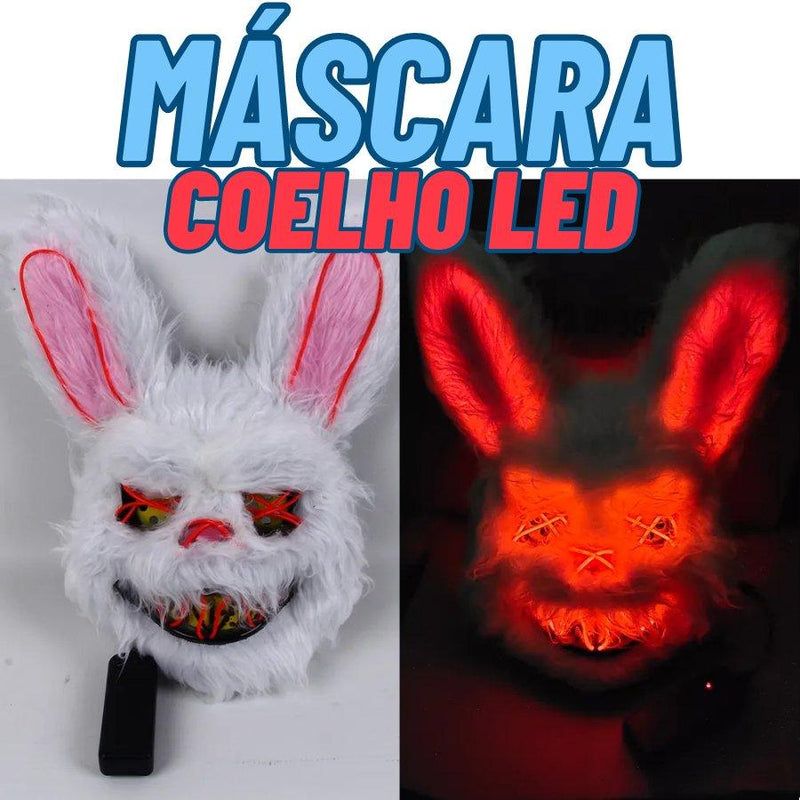 Mascara Coelho Led - Terror Halloween