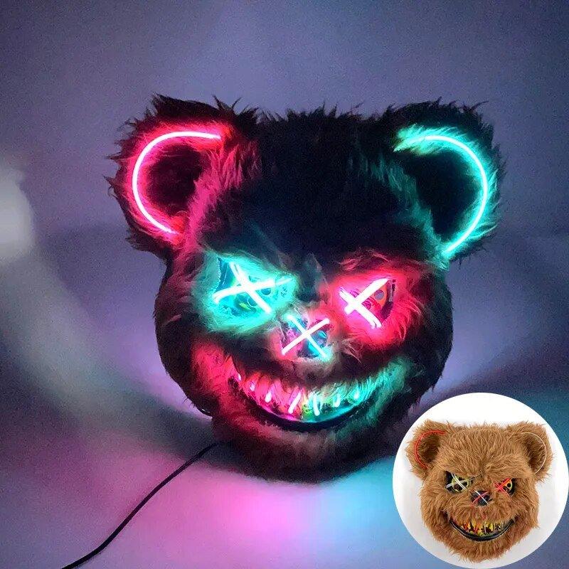 Mascara Urso Led - Terror Halloween