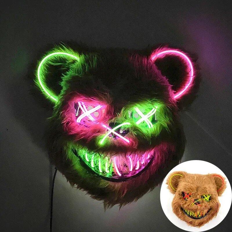 Mascara Urso Led - Terror Halloween