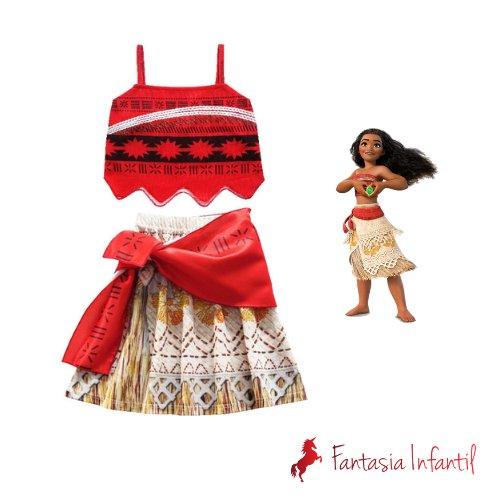 Moana Luxo  - Fantasia Infantil - Princesas Disney